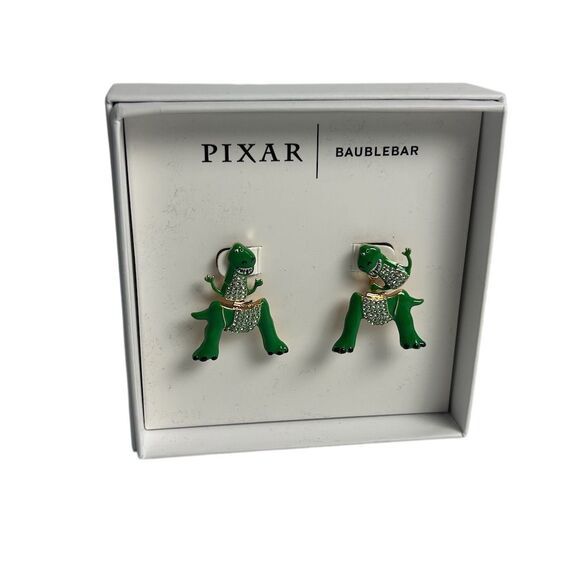 Disney Pixar Toy Story Rex Dinosaur Stud Earrings by Baublebar Green - Picture 1 of 10